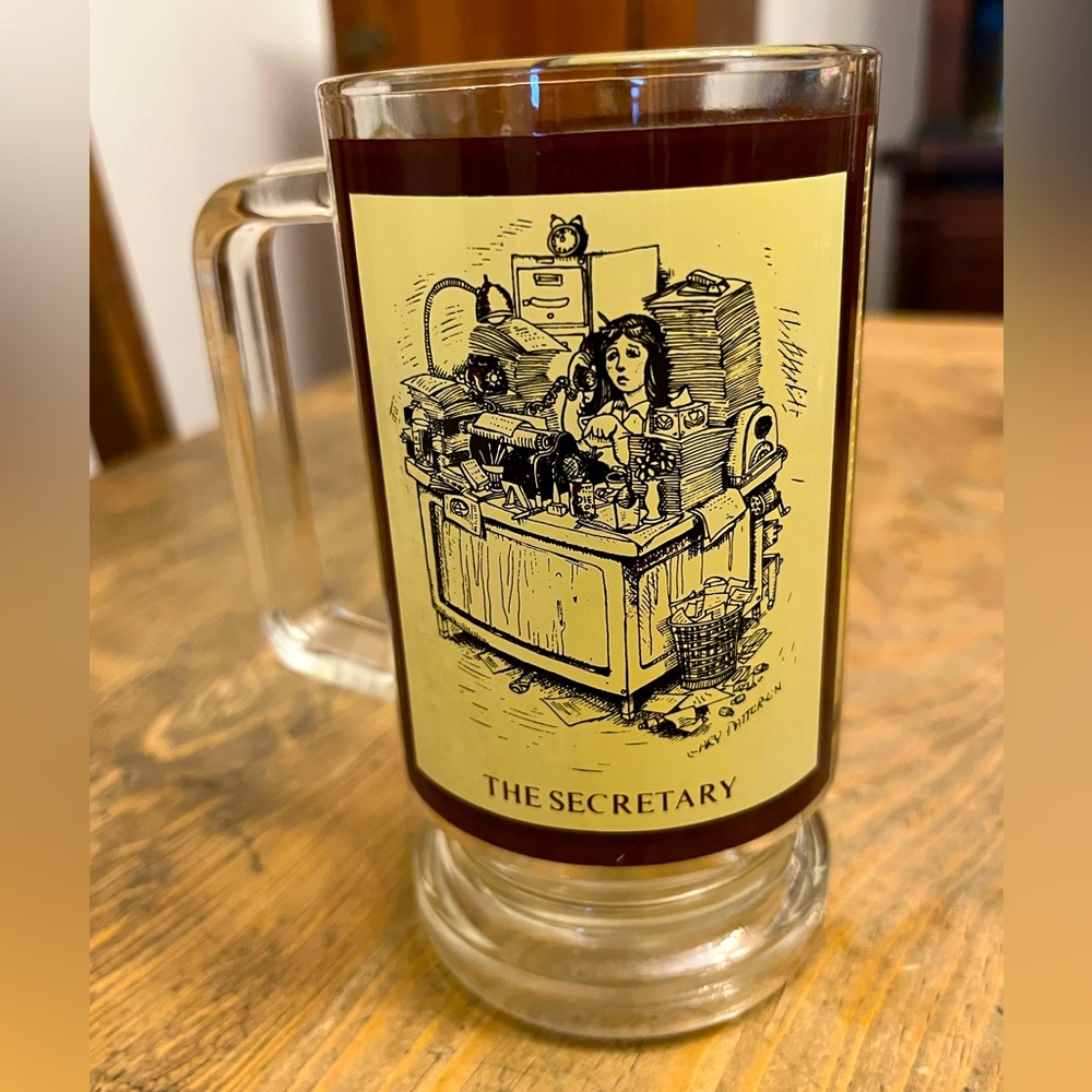 Gary Patterson Drinking glass, The Thought Factor, The Secretary, Unusual Shape
